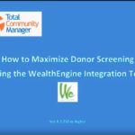 Donor Screening with WealthEngine in TCM